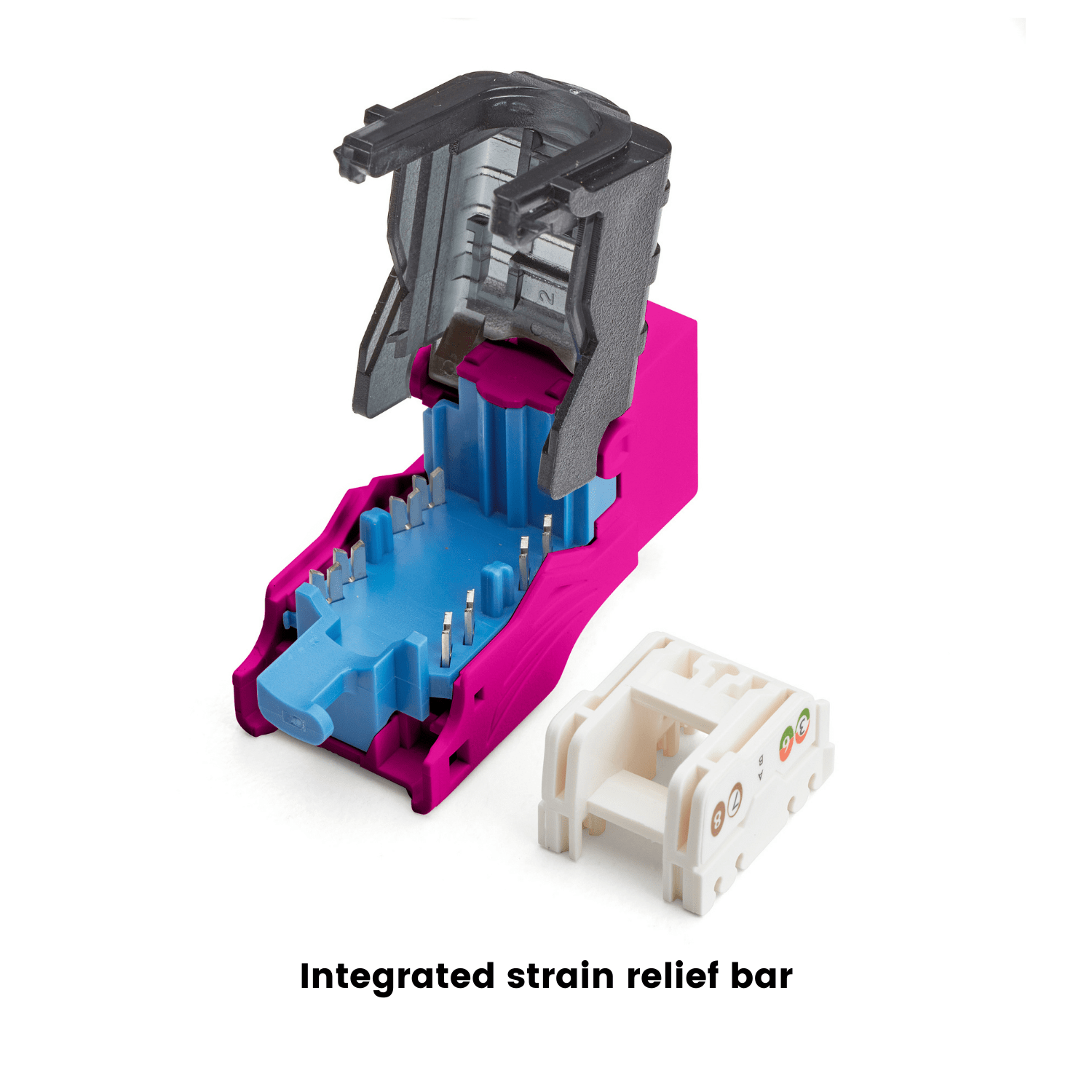 Cat5e Toolless Keystone Jack | Unshielded | 6pc | Pink