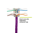 Cat5e Toolless Keystone Jack | Unshielded | 12pc | Purple