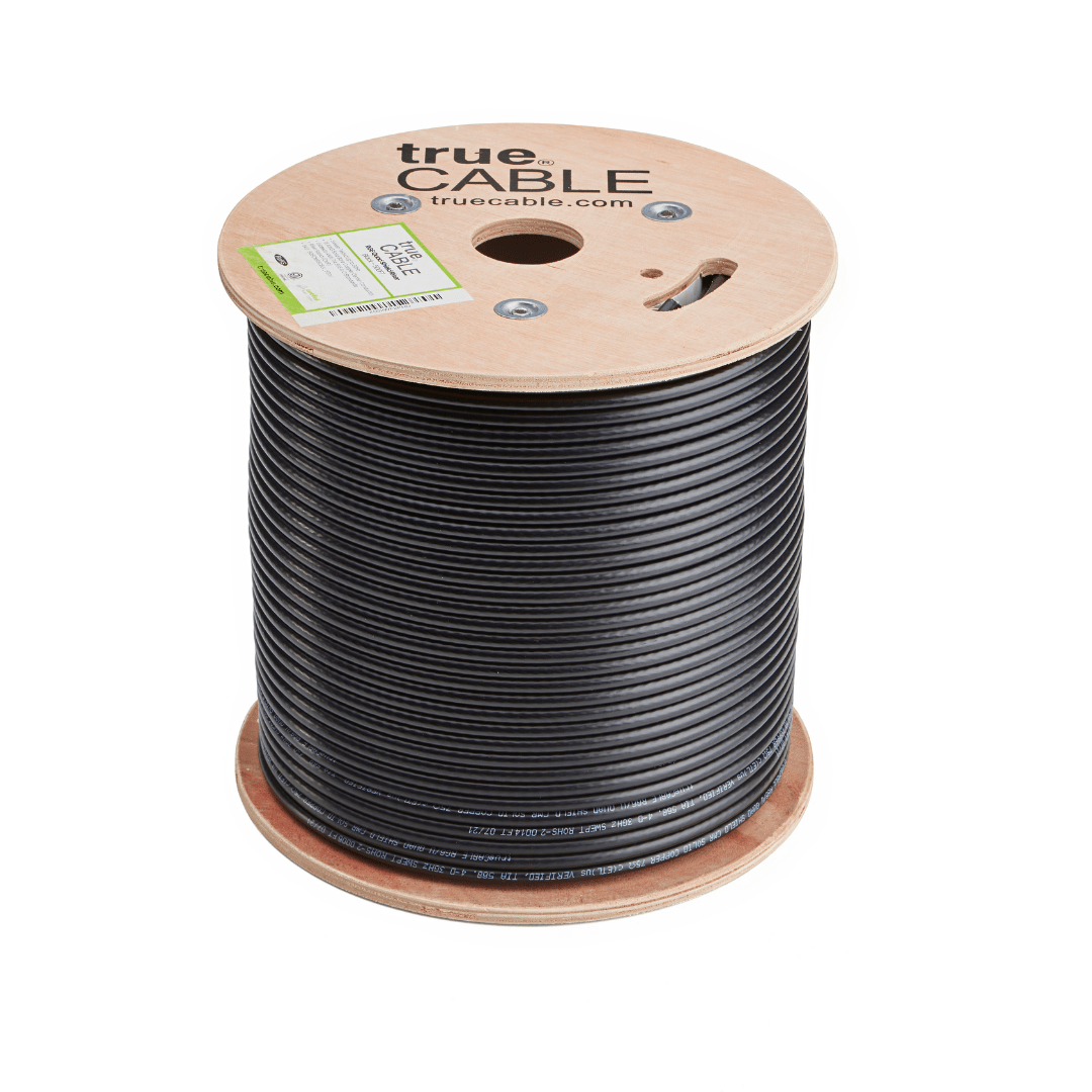 RG6 Quad Shield Riser Black 500ft