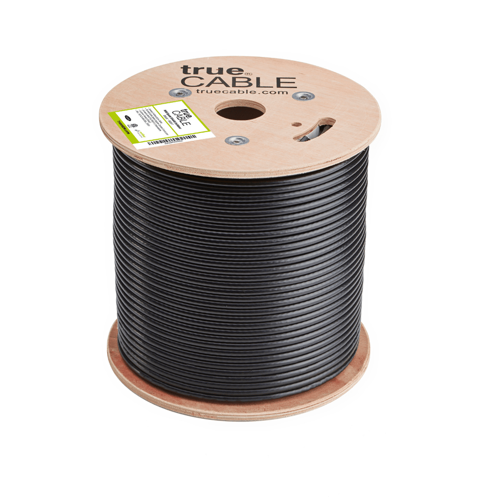 RG6 Quad Shield Coax Outdoor Black 500ft