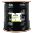 RG6 Quad Shield Coax Outdoor Black 500ft