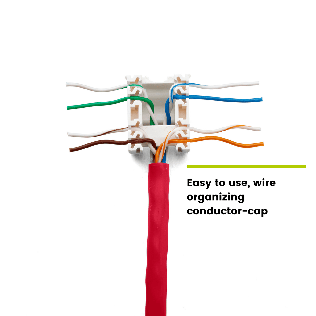 Cat6 Toolless Keystone Jack | Unshielded | 6pc | Red