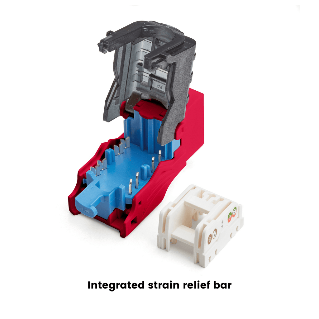 Cat6A Toolless Keystone Jack | Unshielded | 6pc | Red
