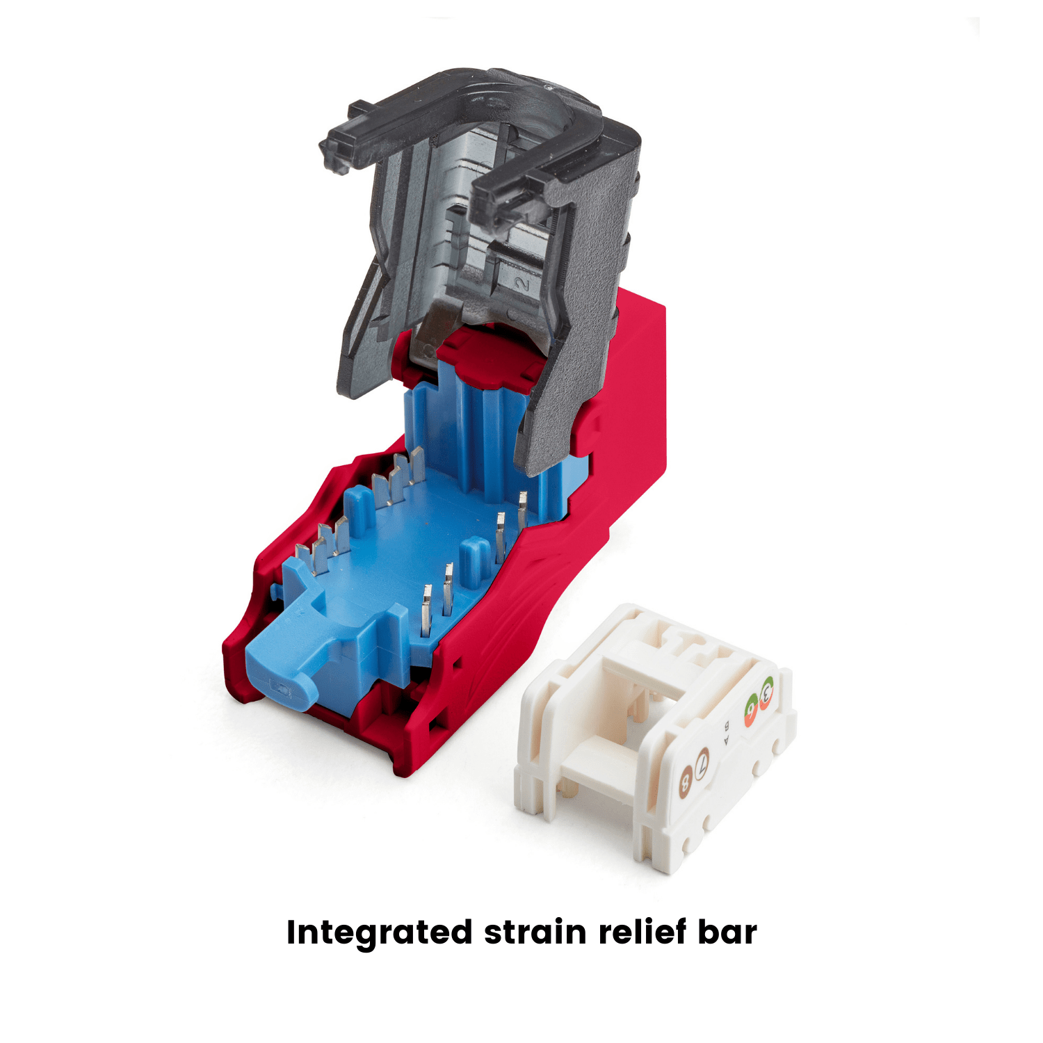 Cat6A Toolless Keystone Jack | Unshielded | 6pc | Red