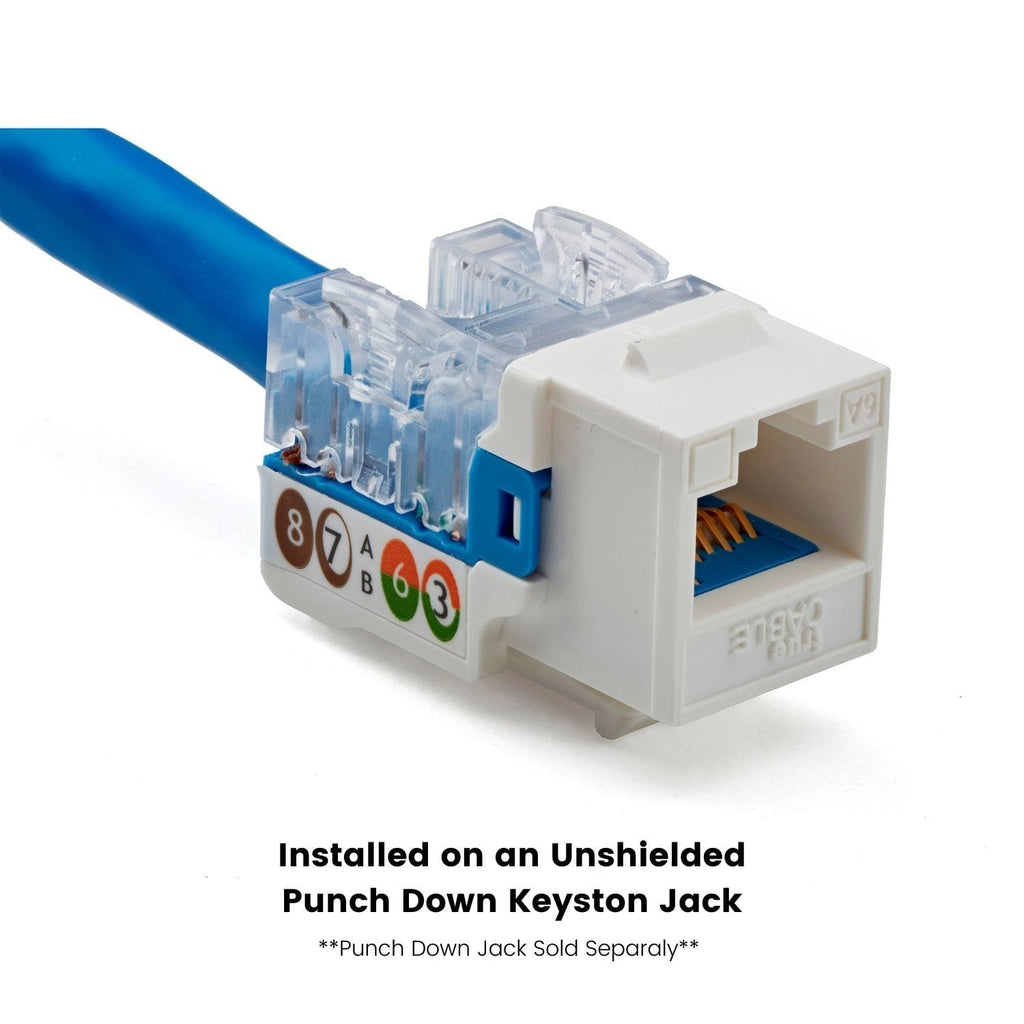 Replacement IDC Cap - Installed Cat6A Punch Down Jack