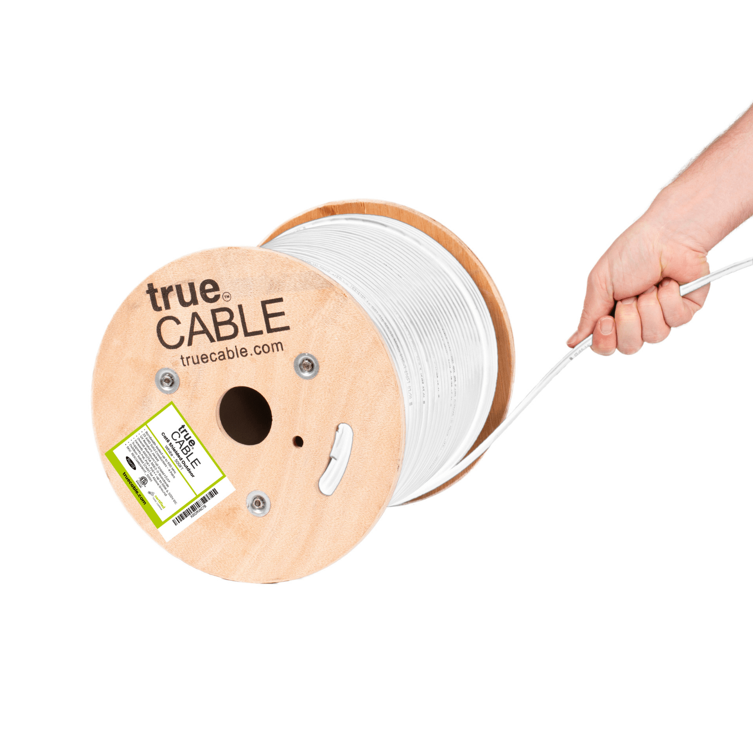 Cat6 Shielded Outdoor Cable white 500ft trueCABLE 