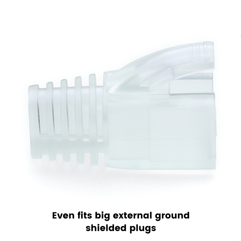 Slip On RJ45 Strain Relief Boot | Medium | 100pc | Fits External Ground