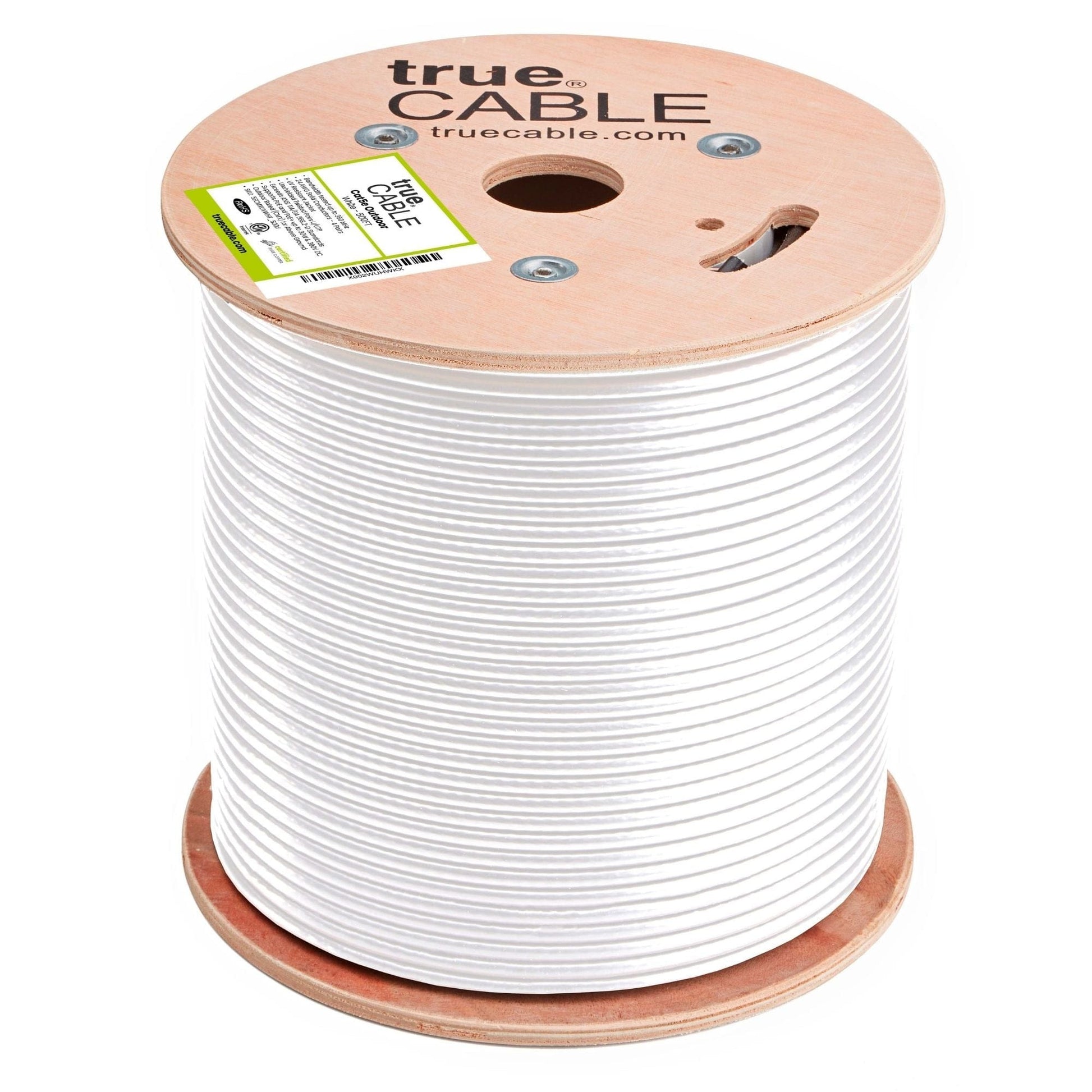 Cat5e unshielded outdoor ethernet cable, 500ft, white