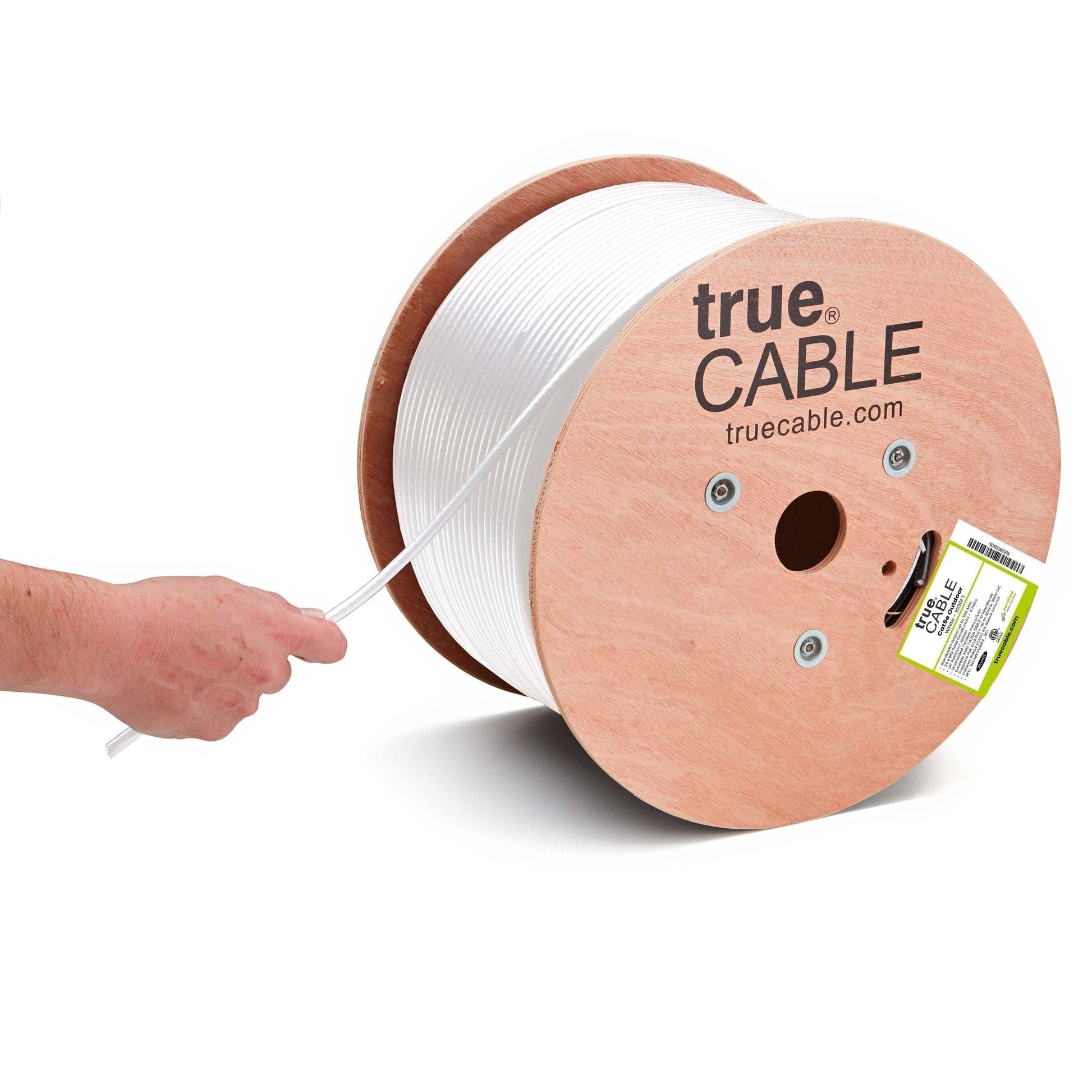 Cat5e unshielded outdoor ethernet cable, 1000ft, white