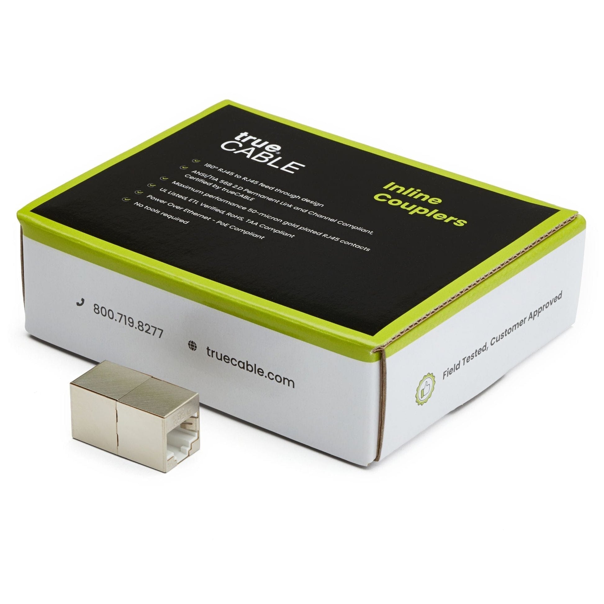 Cat6A Inline Coupler | Shielded | 12pc | closed box