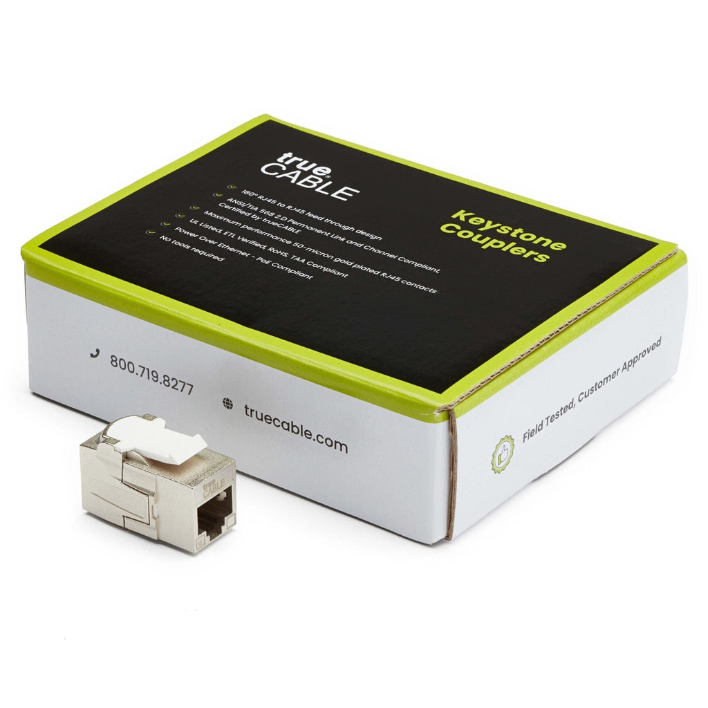 Cat6 Keystone Jack Coupler | Shielded | 12pc | closed box