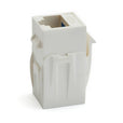Cat6A Keystone Jack Couplers | Unshielded | 2 Piece | White | standing up