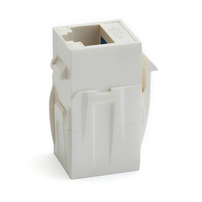 Cat6A Keystone Jack Couplers | Unshielded | 2 Piece | White | standing up