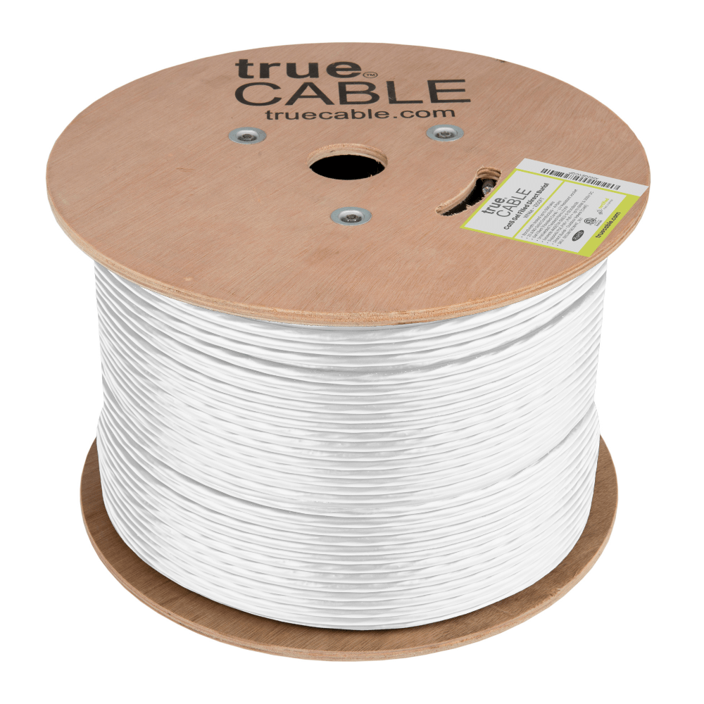 trueCABLE | Cat6 Gel Filled Direct Burial | White | 1000ft |  Reel
