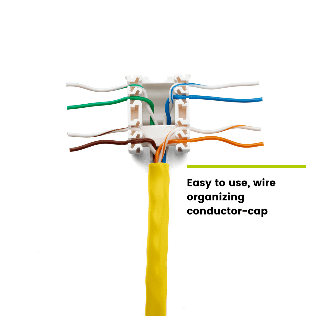 Cat6 Toolless Keystone Jack | Unshielded | 6pc | Yellow