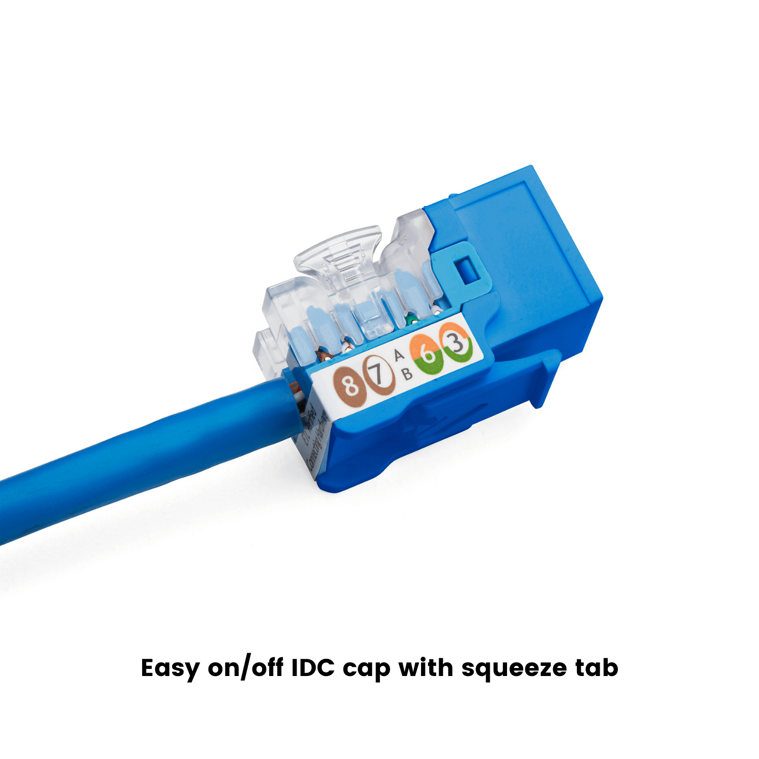 Cat6 Punch Down Keystone Jack | Unshielded | 12pc | Packaging | Blue