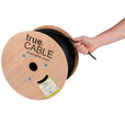 Cat6 Shielded Plenum Ethernet Cable Black 1000ft trueCABLE Hand Pulling