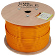 Cat6 Shielded Plenum Ethernet Cable Orange 1000ft trueCABLE Reel No Wrap