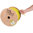 Cat6 Shielded Plenum Ethernet Cable Yellow 1000ft trueCABLE Hand Pulling