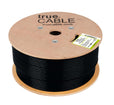 Cat6A Plenum Ethernet Cable Black 1000ft trueCABLE Reel No Wrap