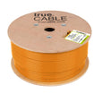 Cat6A Plenum Ethernet Cable Orange 1000ft trueCABLE Reel No Wrap