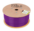 Cat6A Plenum Ethernet Cable Purple 1000ft trueCABLE Reel No Wrap