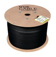 Cat6A Shielded Plenum Ethernet Cable Black 1000ft trueCABLE Reel No Wrap
