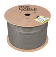 Cat6A Shielded Plenum Ethernet Cable Gray 1000ft trueCABLE Reel No Wrap