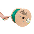 Cat6A Shielded Plenum Ethernet Cable Green 1000ft trueCABLE Hand Pulling