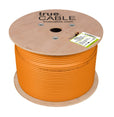 Cat6A Shielded Plenum Ethernet Cable Orange 1000ft trueCABLE Reel No Wrap