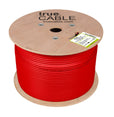 Cat6A Shielded Plenum Ethernet Cable Red 1000ft trueCABLE Reel No Wrap