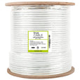 Cat6 Shielded Riser Ethernet Cable White 500ft trueCABLE Reel Label