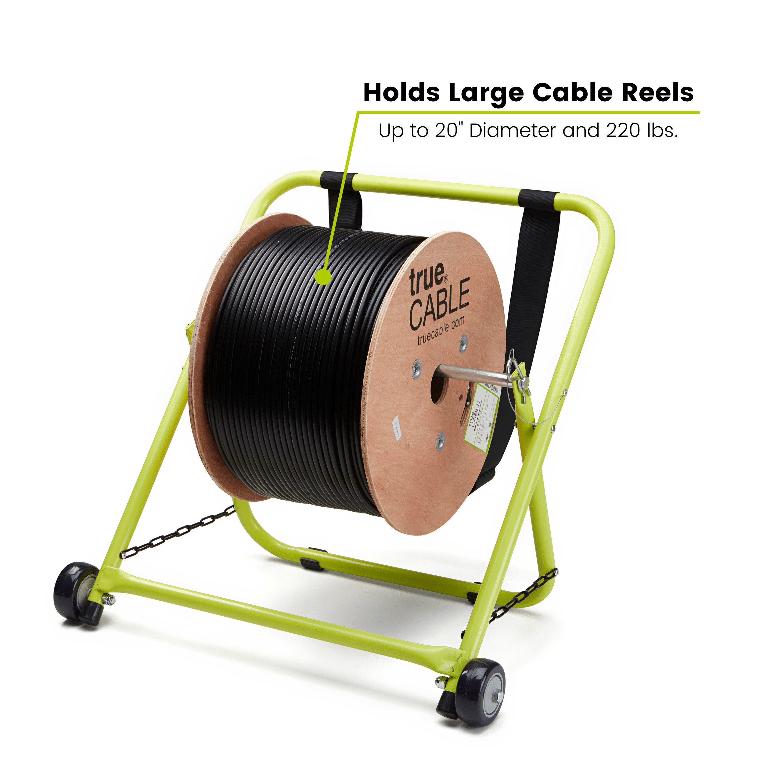 Cable Caddy with Wheels & Pull Strap | trueCABLE